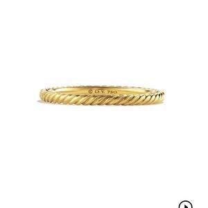 David Yurman classic cable gold band size 6